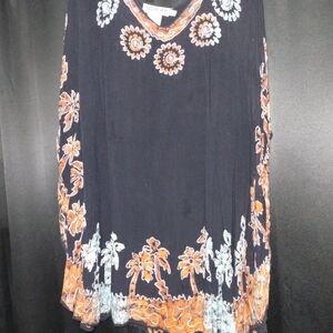 Elegant Black and Orange Women's Top